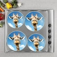 thumbnail image 2 of Bahomeck Electric Stove Burner Covers Set Of 4,Happy Giraffe Face Against Blue Sky Background With Clouds Metal Gas Stove Burner Covers,Protecting Gas Stoves,8 Inch And 10 Inch, 2 of 2