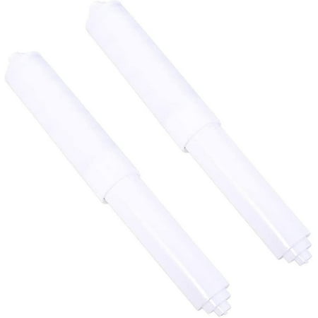 Toilet Paper Holder Roller 2 Pieces White Plastic Toilet Tissue Roll Holder Insert Spring Loaded ...
