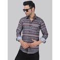 thumbnail image 5 of TryBuy Men's Stylish Sensational Linen Casual Printed Full Sleeves Shirt, 5 of 6