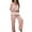 Pink, variant on Honeeladyy Womens Print Satin Pajamas set,Ladies Fall Two-piece Loungewear Loose Fit Warm Sleepwear with Button Top and Elastic Waist Straight Leg Pants Pj Set