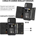 thumbnail image 4 of REQO Phone Case for LG Velvet 5G/LGVelvet Verizon G5 UW T-mobile 2020 Wallet Cover with Tempered Glass Screen Protector and Card Holder Stand TPU Cell Accessories LM G900UM 4G Tmobile Women Men Black, 4 of 6