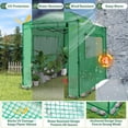 thumbnail image 5 of EAGLE PEAK 8'x6' Portable Walk-in Greenhouse Instant Pop-up Fast Setup Indoor Outdoor Plant Gardening Greenhouse , Front and Rear Roll-up Zipper Entry Doors and 2 Large Roll-up Side Windows, 5 of 11