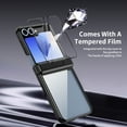 thumbnail image 6 of Clear Case for Samsung Galaxy Z Flip 6, Build in Screen Protector HD Transparent Not-Yellowing Hinge Protection Shockproof Anti-Scratch Slim Fit Phone Case Cover for Samsung Galaxy Z Flip 6, Black, 6 of 7
