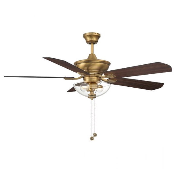 Savoy House - M2026NBRV - 52" 2-Light Outdoor Ceiling Fan in Natural Brass