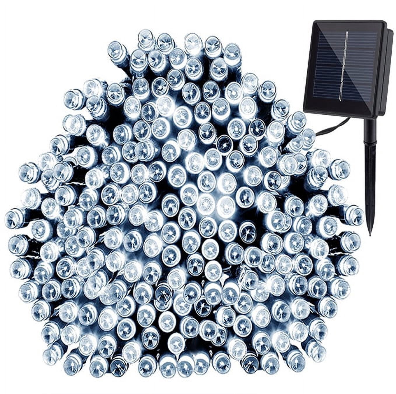 Perfect Holiday 100 LED Solar String Lights,Waterproof for Outdoor Home decor, Christmas, Parties, Garden - White
