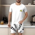 thumbnail image 4 of 2 Pcs Ensembles de Pyjamas pour Hommes Ultra Doux Texturés Tenues Athlétiques Extensibles Col Rond Chemises à Manches Courtes Extensibles Séchage Rapide Vêtements de Détente Shorts Ensembles d'Été Hommes 2 Pcs Chemise de Nuit, 4 of 6