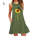 thumbnail image 3 of Guardurnaity Vestido corto Sin mangas Midi Chaleco Estampado Trajes de verano Vestidos ejercito verde L, 3 of 4
