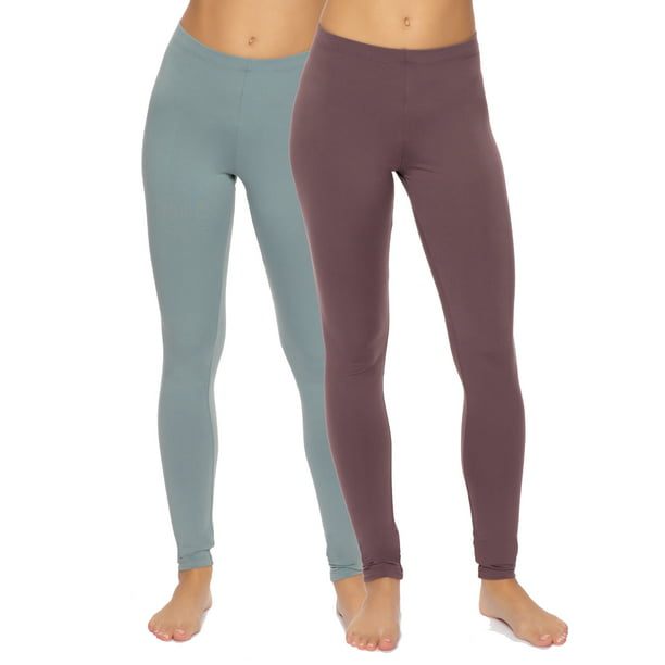 Felina Velvety Super Soft Lightweight Leggings 2-Pack - For Women - Yoga  Pants, Workout Clothes (Vintage Indigo Plum Wine, 3X) - Walmart.com