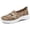 Khaki, variant on Women Casual Shoes Embroidered Mesh Upper Soft Non Slip Sole Slip On Flat Shoes Stylish Comfortable Footwear For Daily Wear ,Us Size:8