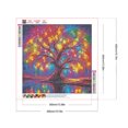 thumbnail image 2 of Pintura de diamante 5D DIY, taladro redondo completo, árbol de color, decoración del hogar, arte artesanal, 40x40cm, 2 of 9