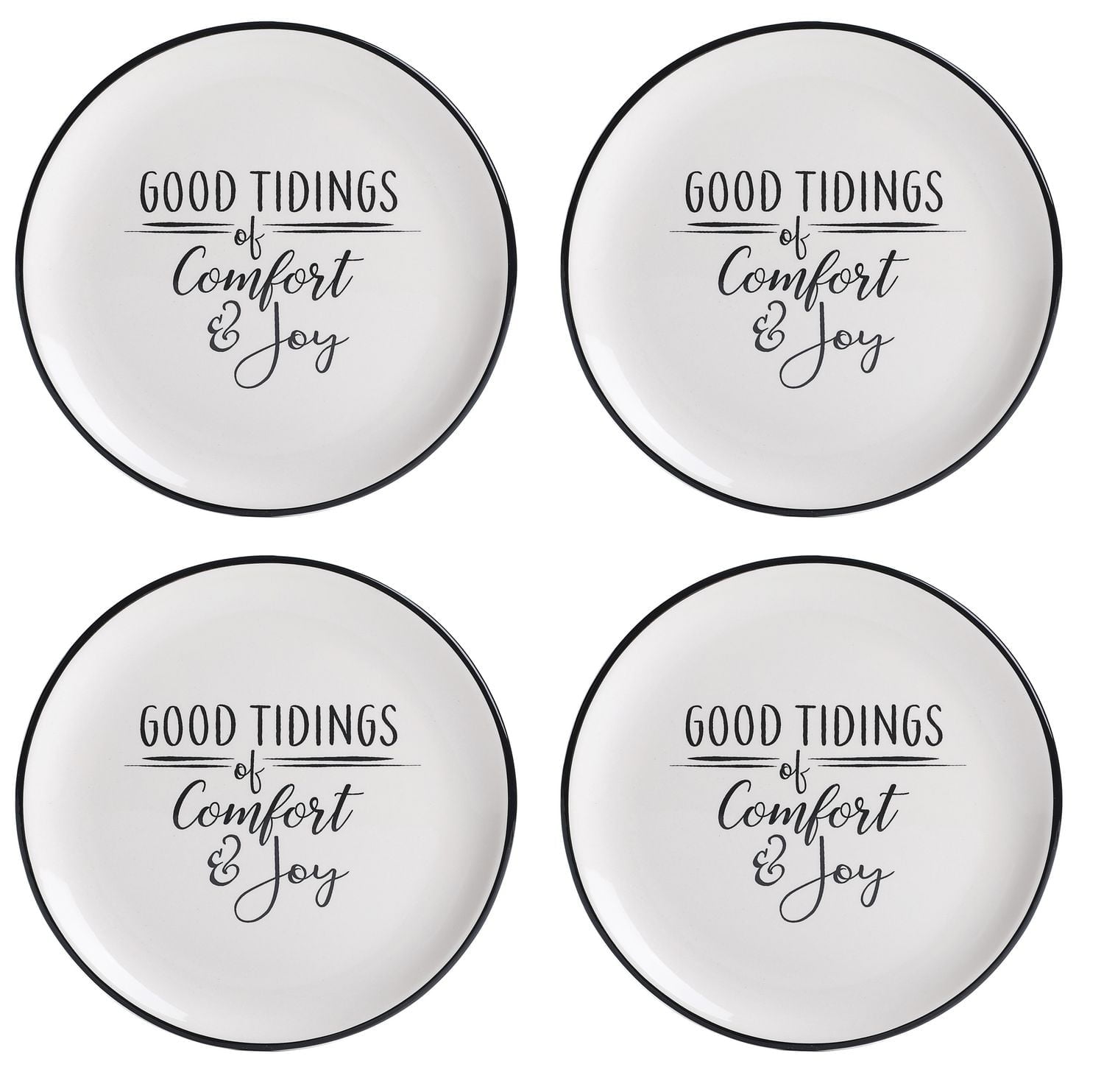 Holiday Time Assiette pour hors-d'oeuvre de 17.8 cm, Ensemble de 4