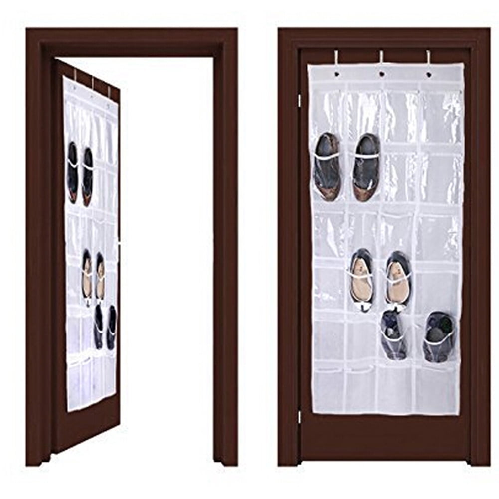 NIMES Hanging Closet Underwear Sock Storage Over The Door Jewelry Organizer 36 Clear Pockets BEIGE 