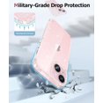 thumbnail image 4 of for iPhone 15 Case, [5 in 1] with 2X Screen Protector + 2X Camera Lens Protector, [Not Yellowing] Clear Glitter Phone Case, Protective Shockproof Women Girls Cover for 6.1 Inch - Sparkle Clear, 4 of 12