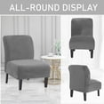 thumbnail image 5 of AIGIA Armless Accent Chair Slipcovers Thick Velvet Slipper Accent Chair Covers Hotel Oversized Big Chairs for Living Room, 5 of 10