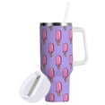 thumbnail image 2 of 40 oz Tumbler With Handle Stainless Steel Insulated Tumbler With Lid for Car Cup Holder Melting Ice Popsicle Pattern, 2 of 9