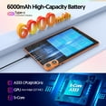 thumbnail image 6 of FITIFUN 10.1 inch Android 16 Tablets,8GB RAM 32GB ROM 1TB Expand,Five-Core,HD Display,Gemini AI-Orange, 6 of 9