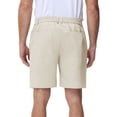 thumbnail image 4 of Pdbokew Men's Cargo Stretch Short 6 Pockets Include 2 Zipper Pocket Comfortable Elastic Waist Causal Work Shorts Golf Hiking Short Beige 34, 4 of 9