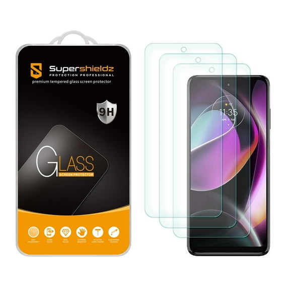 (3 Pack) Supershieldz Designed for Motorola Moto G 5G (2022) Tempered Glass Screen Protector, Anti Scratch, Bubble Free