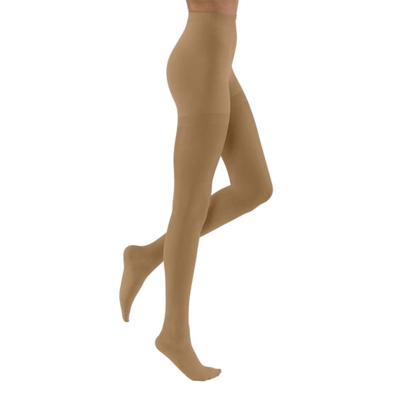 JOBST UltraSheer Compression Stockings, 8-15 mmHg, Waist High, Closed Toe, Silky Beige, Small