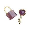 thumbnail image 4 of Conjunto de Colgante de Collar Sunnimix con Candado de Piedra para Parejas, 4 of 8