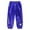 Blue, variant on Girls Shiny Metallic Dance Pants Festival Party Pants Disco Loose Harem Trousers Silver 3-4