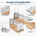 thumbnail image 4 of Humane Mouse Trap Cage 2 Pack, Reusable Live Catch Mousetrap for Indoor Outdoor Garage Kitchen Yard, 4 of 7