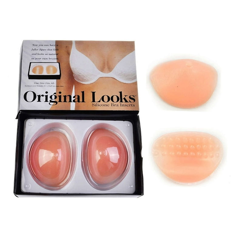 TMGONE Silicone Breast Enhancers Inserts (Nude) Silicone Breast Form With  Nipple Natural Breast Silicone Insert， skin， One Size