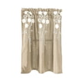 thumbnail image 2 of Lubelski Solid Color Flower Window Balcony Short Curtain Kitchen Valance Drape Home Decor Kitchen Curtain Coffee Short Curtain Door Decor, 2 of 3