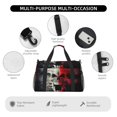 thumbnail image 4 of Easygdp Red And White Screaming Demon Skull Bolsa de Gimnasio, Bolsa de Viaje Duffel, Bolsa de Fin de Semana con Compartimentos, Bolsa de Mano para Noche, 4 of 7