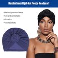 thumbnail image 2 of Minnieouse Hijab interior con nudo de turbante, Cruz étnica, estilo Simple, gorros universales lisos, gorro femenino, adornos para fiesta, azul marino Type3 NO3 Minnieouse AP011272-06B, 2 of 6