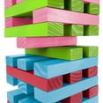 thumbnail image 4 of ¡Hola! ¡Juega! Giant Rainbow Wooden Blocks Tower Game con dados, 4 of 8