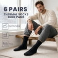 thumbnail image 2 of Yacht & Smith 6 Pairs of Men's Thermal Winter Boot Socks, Assorted Dark Colors, Size 10-13, 2 of 7