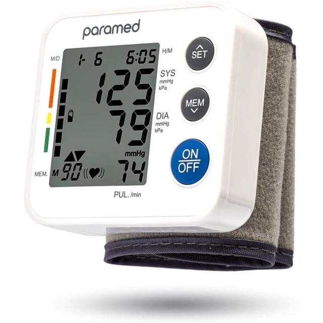 Monitor Automático de Presión Arterial Paramed de Muñeca Digital con Estuche Memoria de 90 Lecturas ParaMed PD-85455