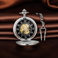 thumbnail image 3 of Men's Mechanical Pocket Watch. Vintage Pocket Watch. Dial In Roman Numerals, 3 of 5