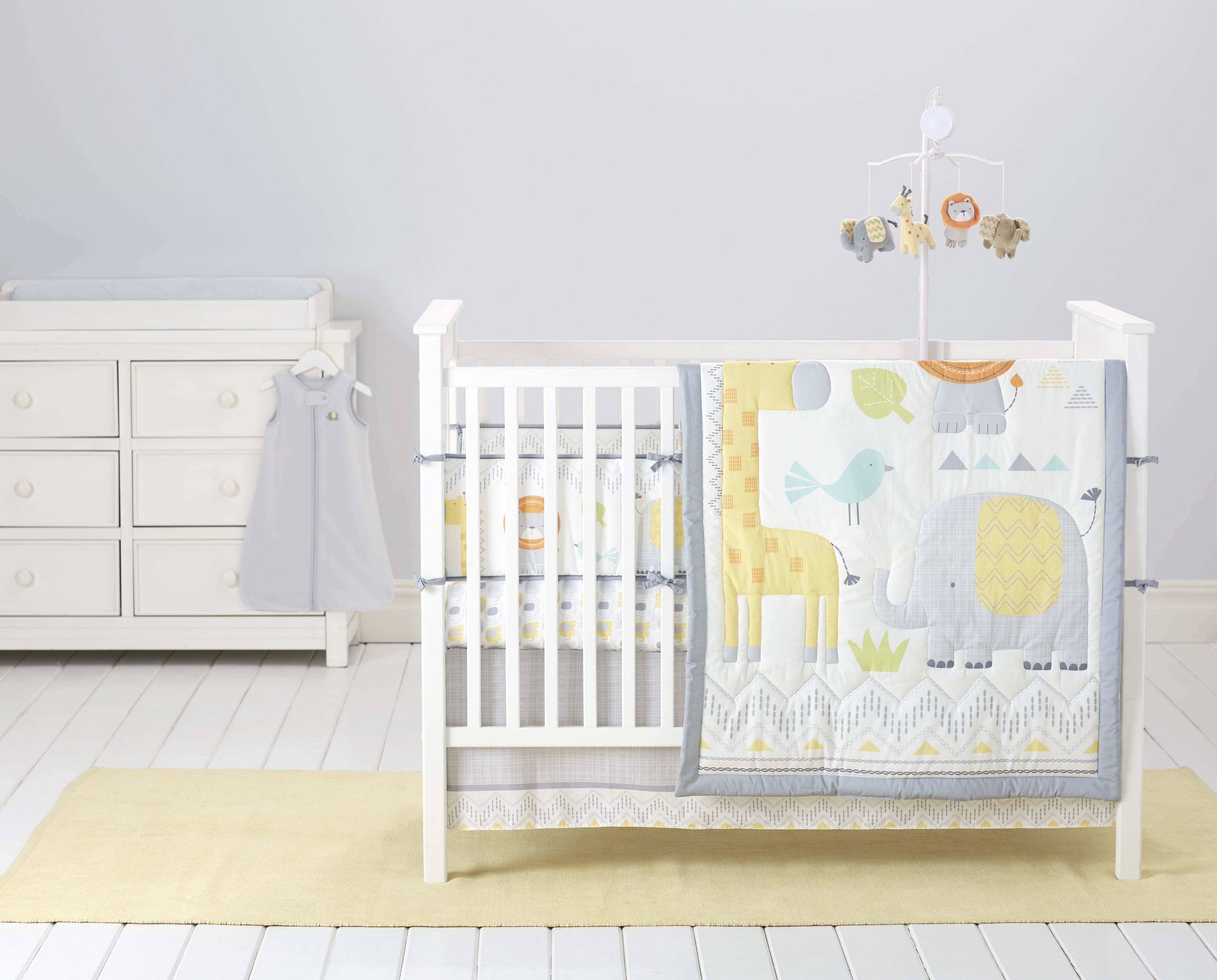 Cuddletime Newborn Baby Crib Bedding Set, Globetrotter, 6piece BrickSeek