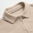 thumbnail image 4 of Ladies Early Autumn Solid Color German Velvet Lapel Cardigan Top for Daily Wear and Versatile Style, 4 of 8