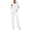 White, variant on FchengtaiS Womens 2 Piece Ribbed Knit Outfits Lounge Matching Sets Long Sleeve Hoodies & Wide Leg Pants Fall Fashion Sweatsuits