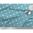 thumbnail image 2 of Soimoi Rayon Fabric Footprint & Cat Kids Print Fabric by Yard 56 Inch Wide, 2 of 3
