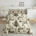 thumbnail image 2 of Manfei Rustic Farmhouse 3 Pieces Queen Comforter Set,Lodge Cabin Bedding Sets,Botanical Plant Bedding Comforter Set,Ultra Soft Vintage Room Decorative,Reversible, 2 of 8