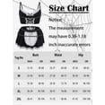 thumbnail image 5 of Ausing Womens Maid Lingerie Set Halloween Roleplay Costumes Mini Skirt Lace Up Crop Tank Top with Panties 5pc Black L, 5 of 5