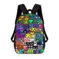 thumbnail image 1 of Geometry Dash Cube Backpack Casual Daypack School Bag Backpack Satchel Rucksack Shoulder, 1 of 5