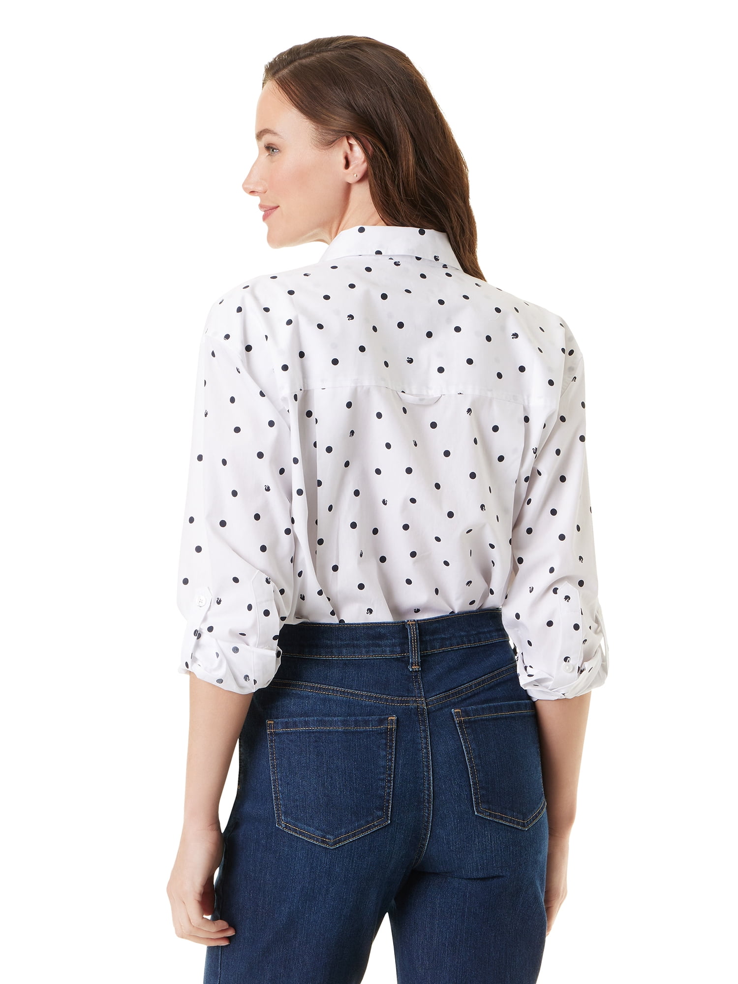 Gloria Vanderbilt Swan Series Women's Amanda Oversized Shirt, Sizes S-XXXL