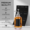 thumbnail image 4 of AMERTEER 2 Pcs Coffee Syrup Dispenser  with 9 Labels 16.9 oz 500 ml Coffee Syrup Container Minimalist Clear Glass Syrup Bottle Portable Coffee Pump Dispenser for Coffee Bar, 4 of 6