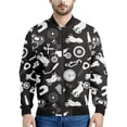 thumbnail image 4 of Chaqueta de motocicleta negra para hombre, chaqueta con cremallera estampada en 3D, chaquetas casuales deportivas de calle, camisetas para mujer, sudadera bomber para primavera y otoño, 4 of 5