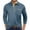 Dark Blue, variant on Mens Polo Shirt Cotton Slim Fit Long Sleeve Contrast Collar Casual Button Down with Pocket Fall Winter Shirts for Men