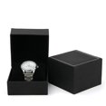 thumbnail image 3 of Portable Watch Box for Men Black PU Storage Case with Removable Pillow for Most Watch Sizes 9.5*9.5*6.5cm, 3 of 4