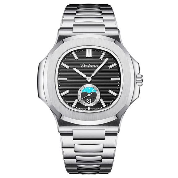 Men's Octagonal Stainless Steel Watch | Luminous, Quartz, Business Wristwatch