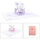 thumbnail image 5 of Matsuzay Tarjeta de felicitación del día de San Valentín Flying Flower Basket Bendición Pop Up Card Escultura de papel 3D Regalo creativo Kits de decoración para fiestas Violeta Matsuzay HA027145-02, 5 of 6