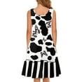 thumbnail image 3 of FKELIY Butterfly Sleeveless Dresses Elastic Cow Print Sleeveless Dress Midi Dress Comfy Tank Dresses for Women Casual Summer Size XL, 3 of 4