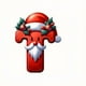 thumbnail image 1 of Seyotauo 2025 Alphabet Ornaments for Christmas Tree, Acrylic Christmas Santa Claus Hat Alphabet Ornaments with White Beard, Red Alphabet Ornaments for Crafting Christmas Tree Decor, 1 of 2
